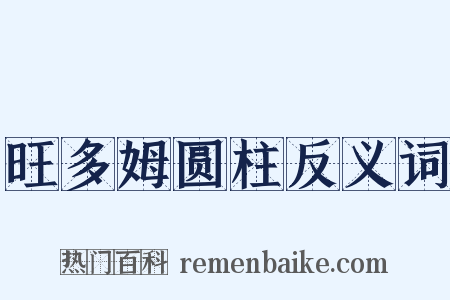 旺多姆圆柱反义词是什么意思的图片